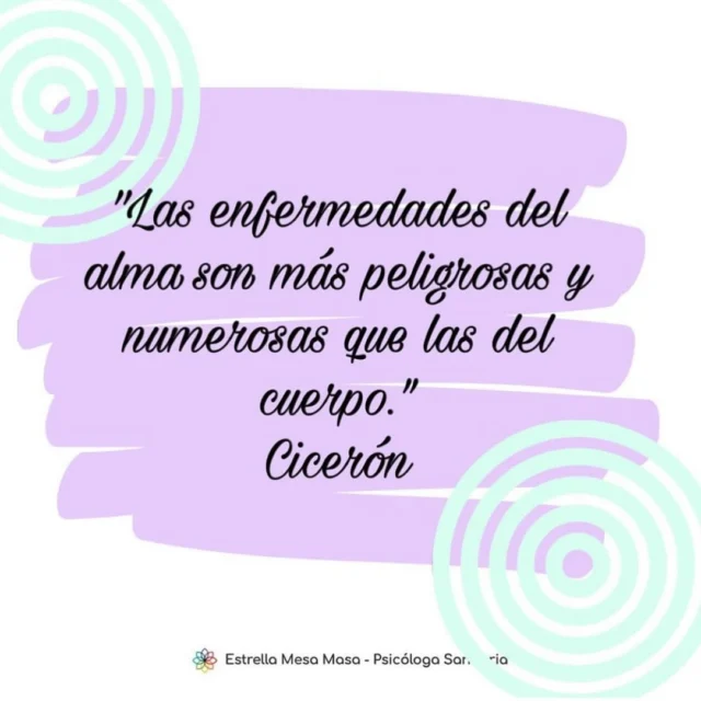 Hoy 10 de octubre, con motivo del día mundial de la Salud Mental, recuperamos una frase que publicamos hace un tiempo.  Vivimos en una sociedad que da culto al cuerpo, que idealiza el bienestar físico y sigue tratando (aunque cada vez menos) como un tabú la salud mental.  Tomar conciencia de que es necesario parar, priorizarse, dedicarnos tiempo de cuidado para nuestra propia salud mental no es egoísmo es ser responsable con la realidad que vivimos, es ser VALIENTE para afrontar las dificultades que nos encontramos en el camino…  Acudir a terapia es un camino de autodescubrimiento y cambio constante. ¡No te olvides de ti!  📞621335717
📩hola@estrellamesa.es
📍Paseo de ls Delicias 1, 3ª planta (SEVILLA)
📍Alameda Sundheim nº8, local del pasaje (HUELVA)