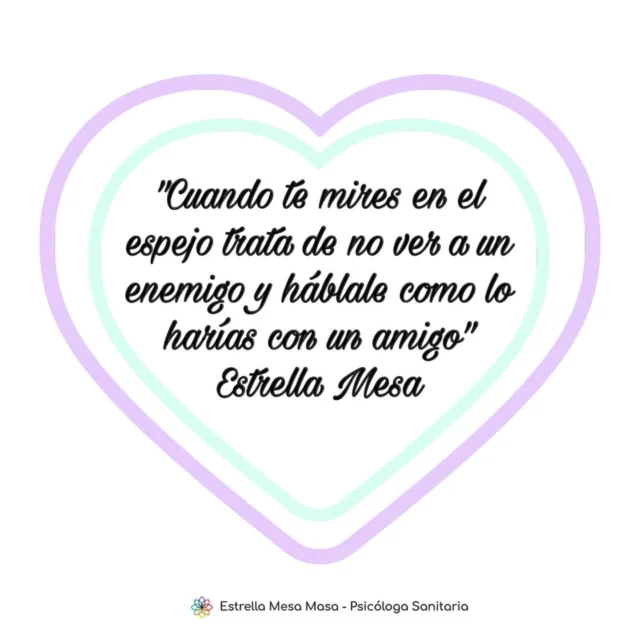 No eres tú enemigo, no debes odiar tu reflejo… abrázate y trata de darte una tregua.  Reconciliarse con uno mismo, muchas veces, cuesta tiempo y esfuerzo, pero ¡es POSIBLE! 🫂